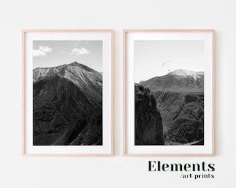 National Park Prints, Set of Two Prints, Mountain Poster, Original Printable Photography