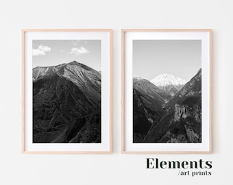 National Park Prints, Set of Two Prints, Mountain Poster, Original Printable Photography