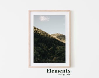Mountain Forest, Forest Poster, Landscape Print, Nature Poster, Mountain Wall Art, Digital Print