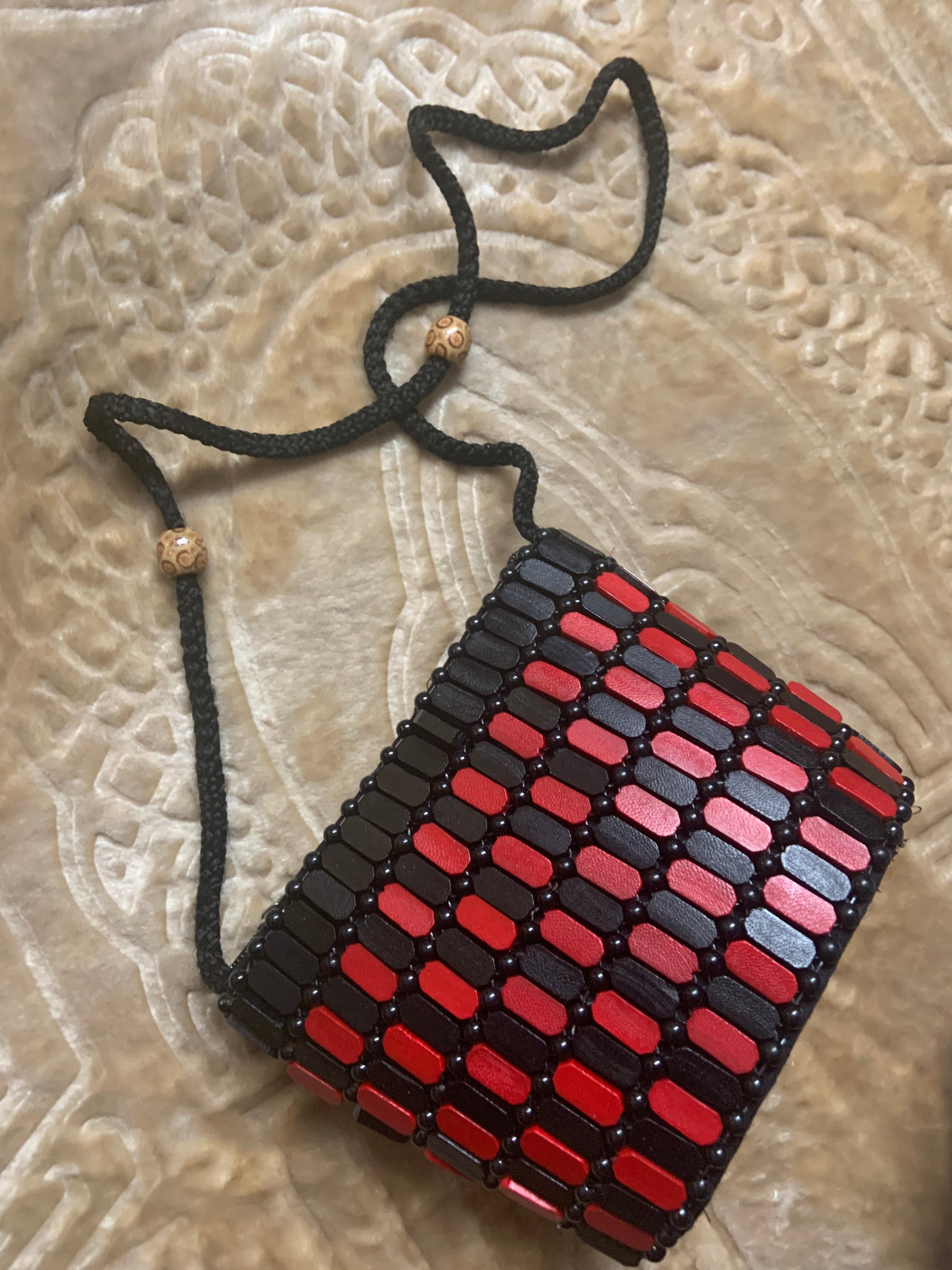 Wooden beaded bag Etsy