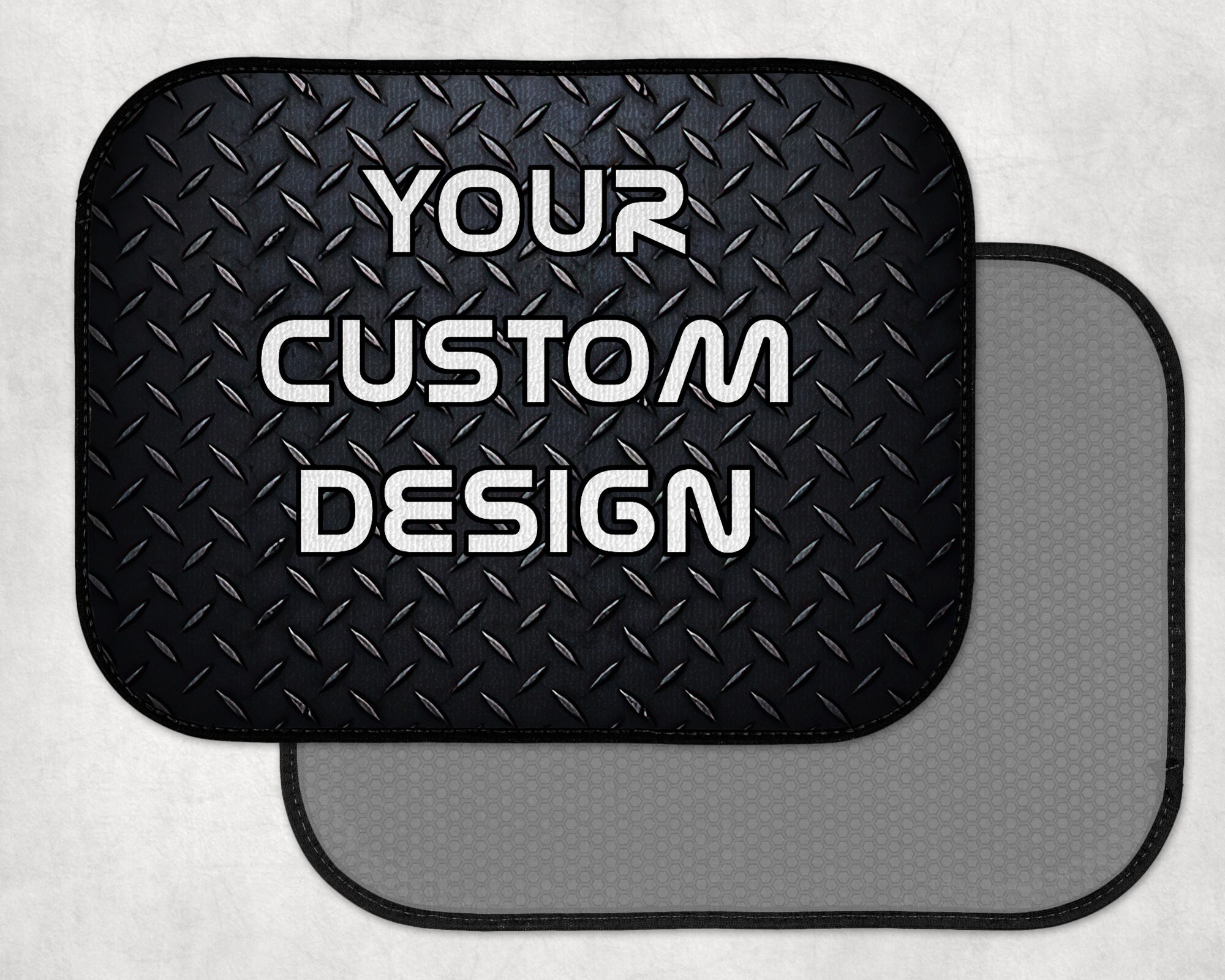 Personalized Car Mats Custom Car Floor Mat Set Plastic Back Etsy