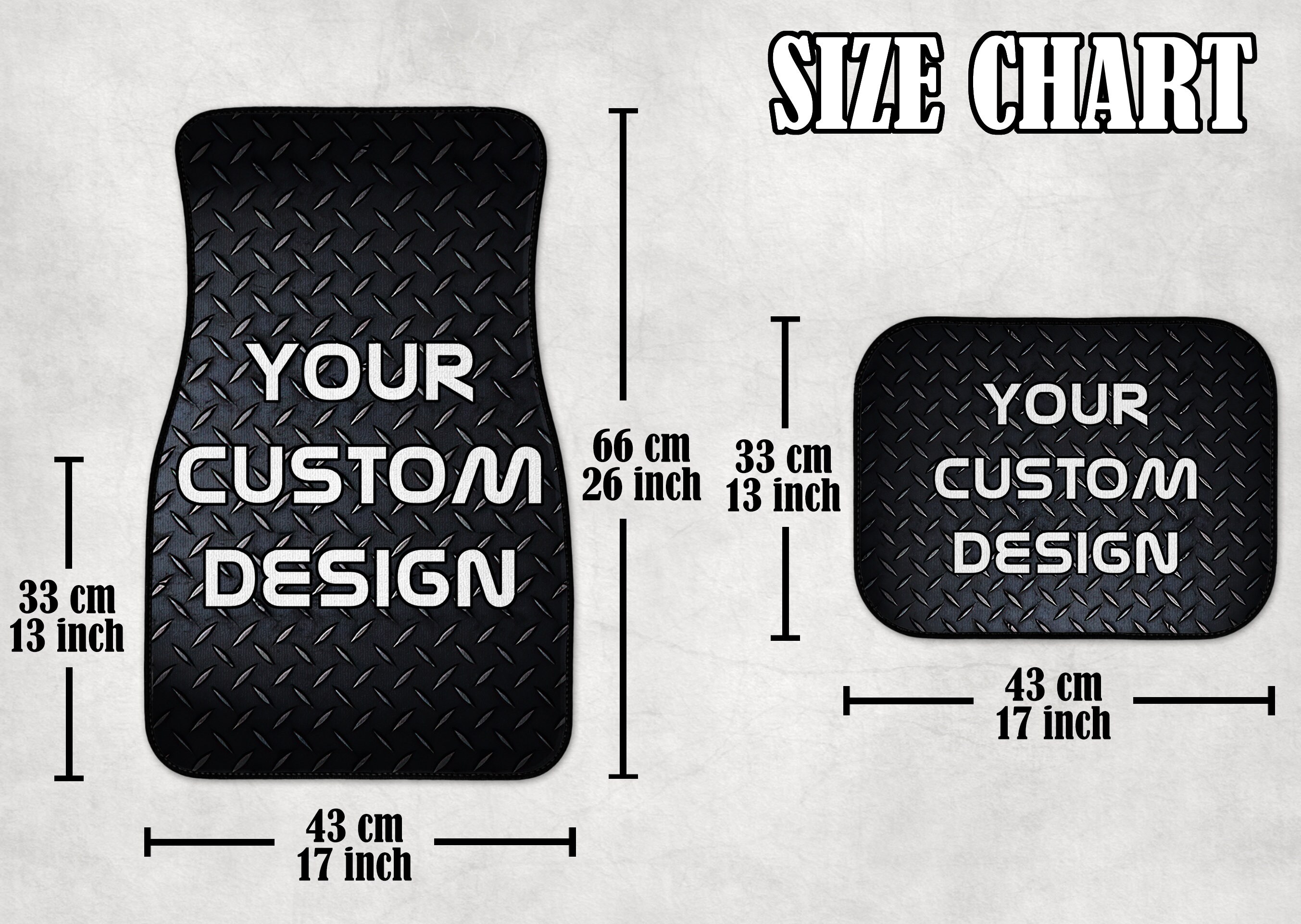 Personalized Car Mats Custom Car Floor Mat Set Plastic Back Etsy