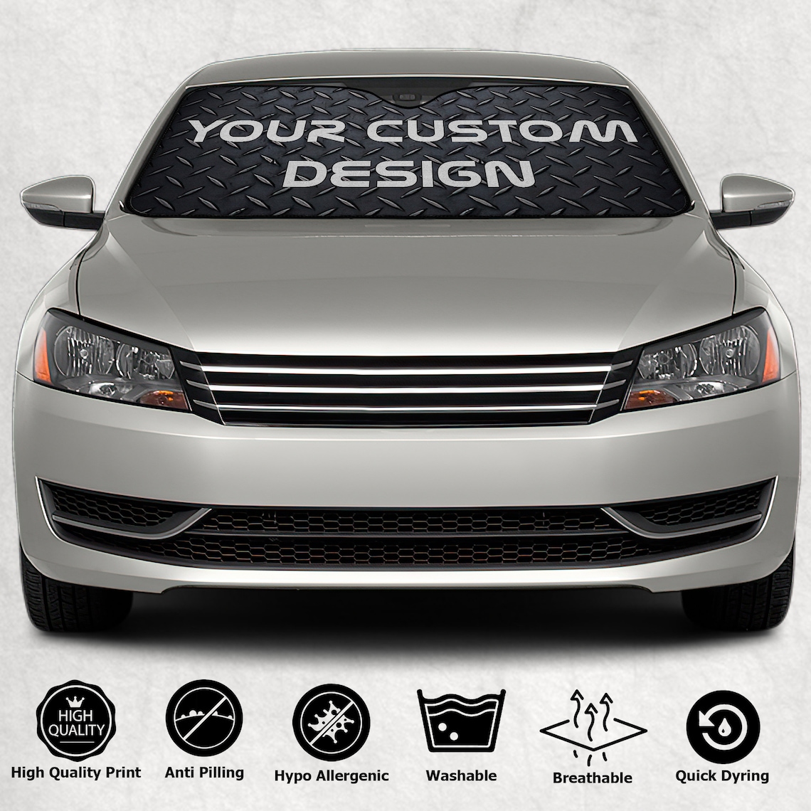 Personalized Car Sun Shade Custom Car Sun Shade Logo Car Sun Etsy