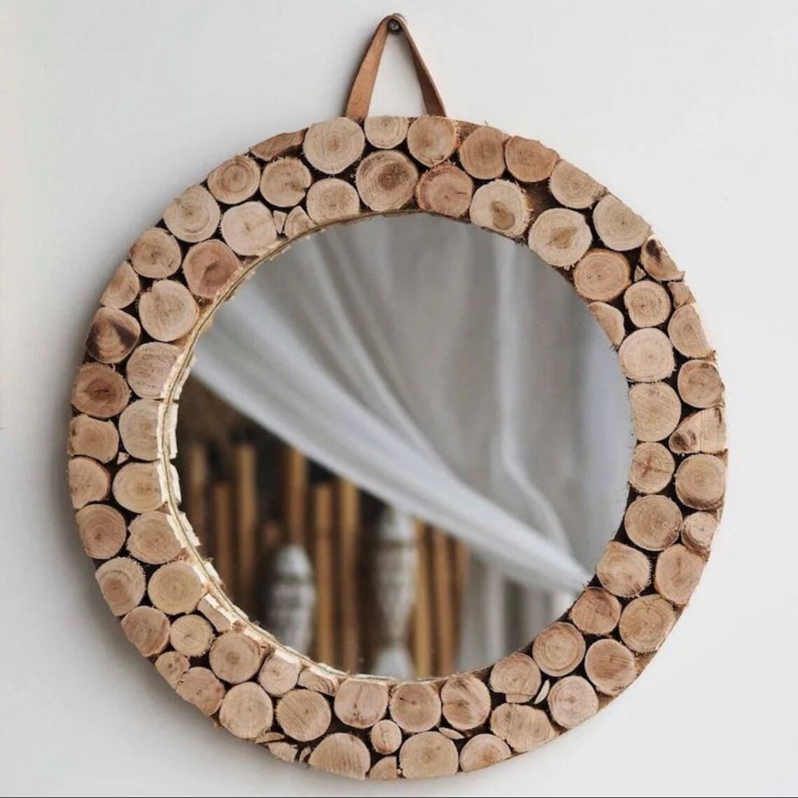 Handmade Wooden Wall Mirror Wall Hanging Mirror in Wood - Etsy