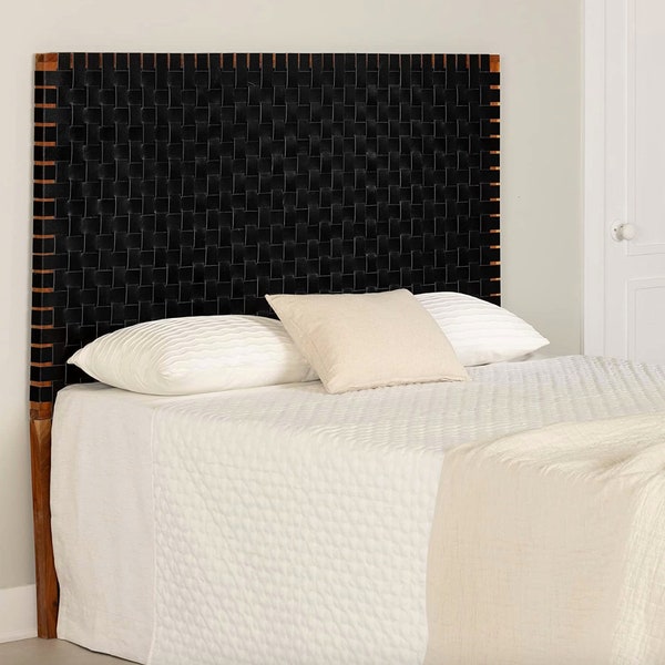 Woven Leather Headboard Etsy