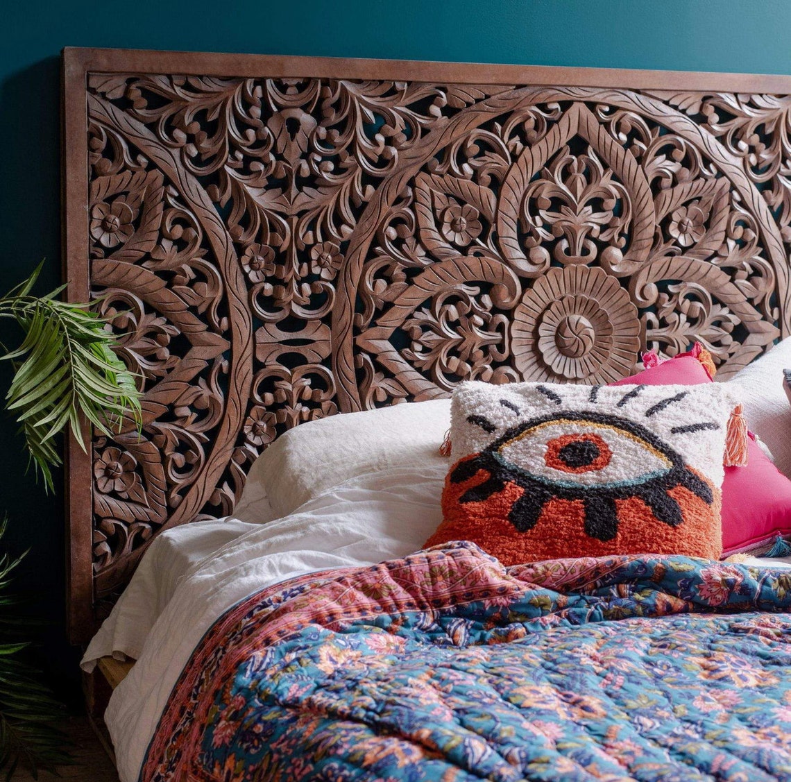 Carved Wood King Headboard at Dale McMillen blog