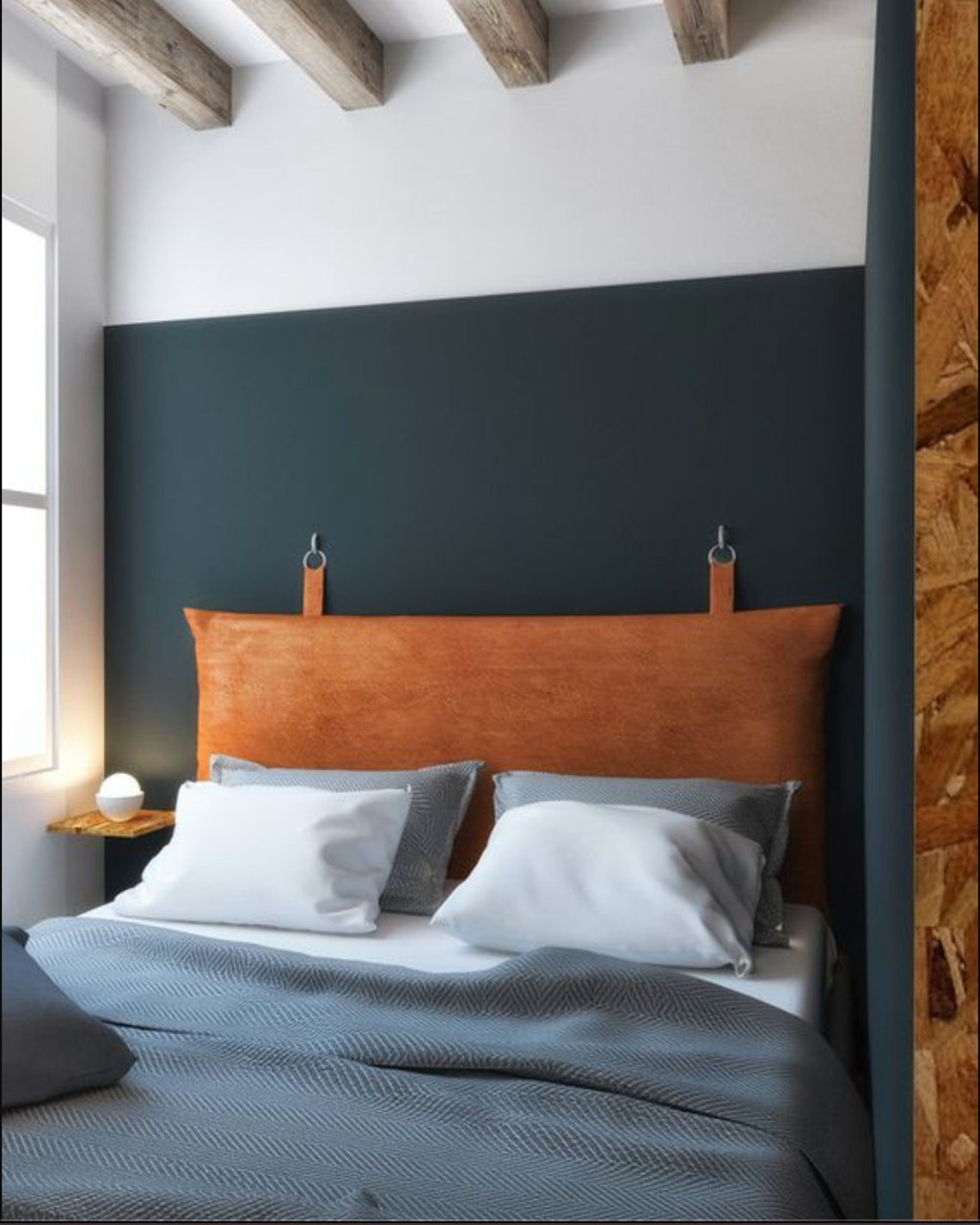 HANGING Headboardheadboard Bed Wall Leather Hanging Etsy