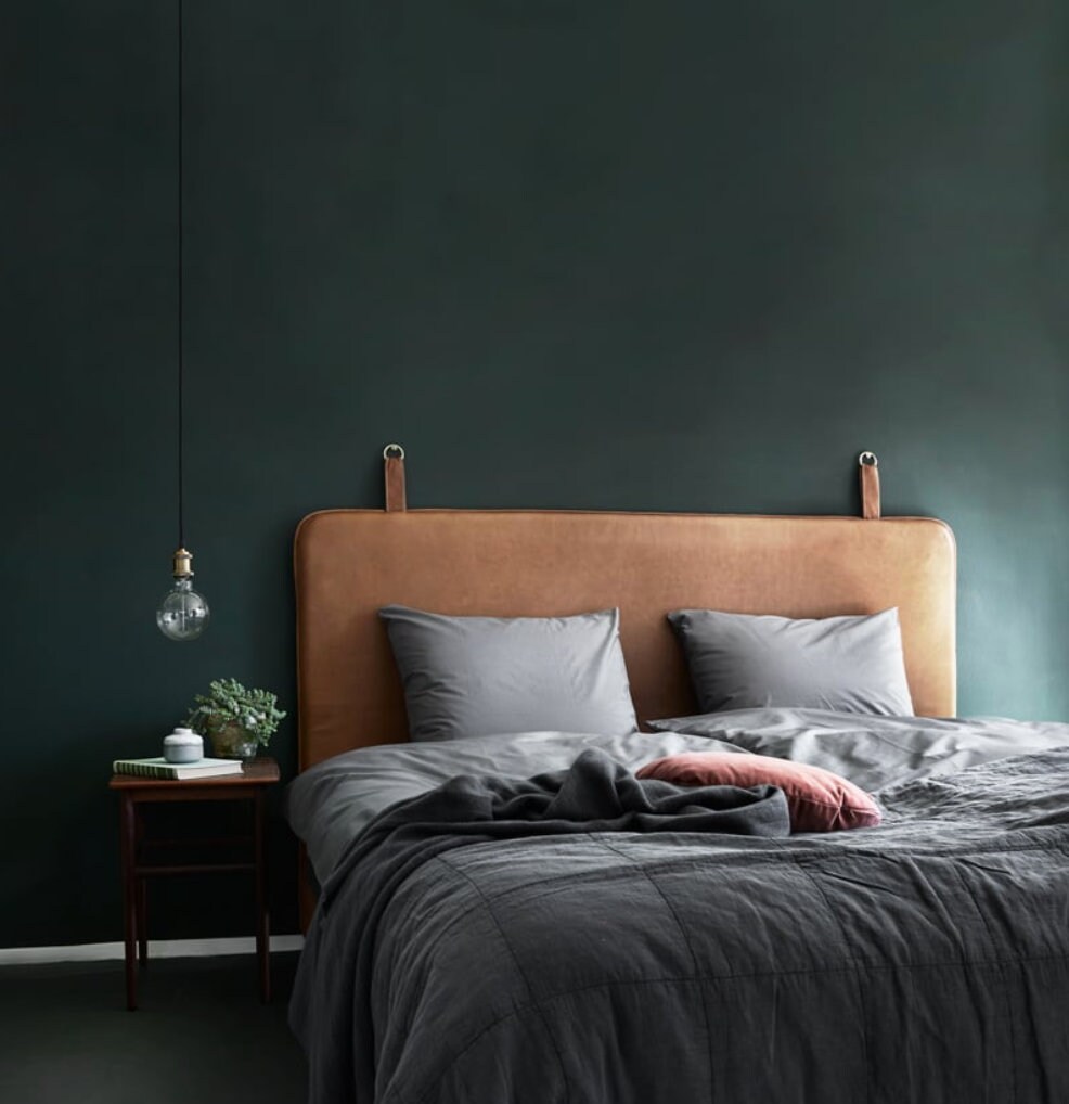 HANGING LEATHER HEADBOARD Wall Leather Hanging Etsy