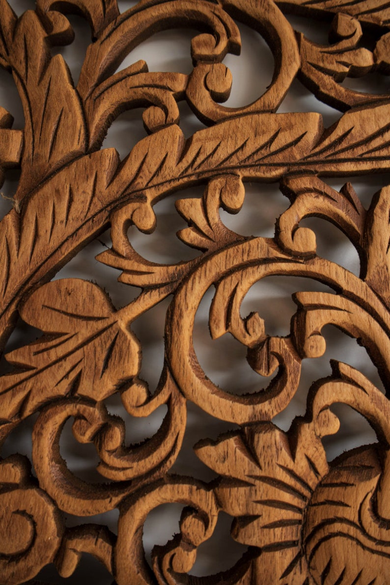 Headboard Boho Bedroom Hand Carved King Size Bed Headboard Etsy