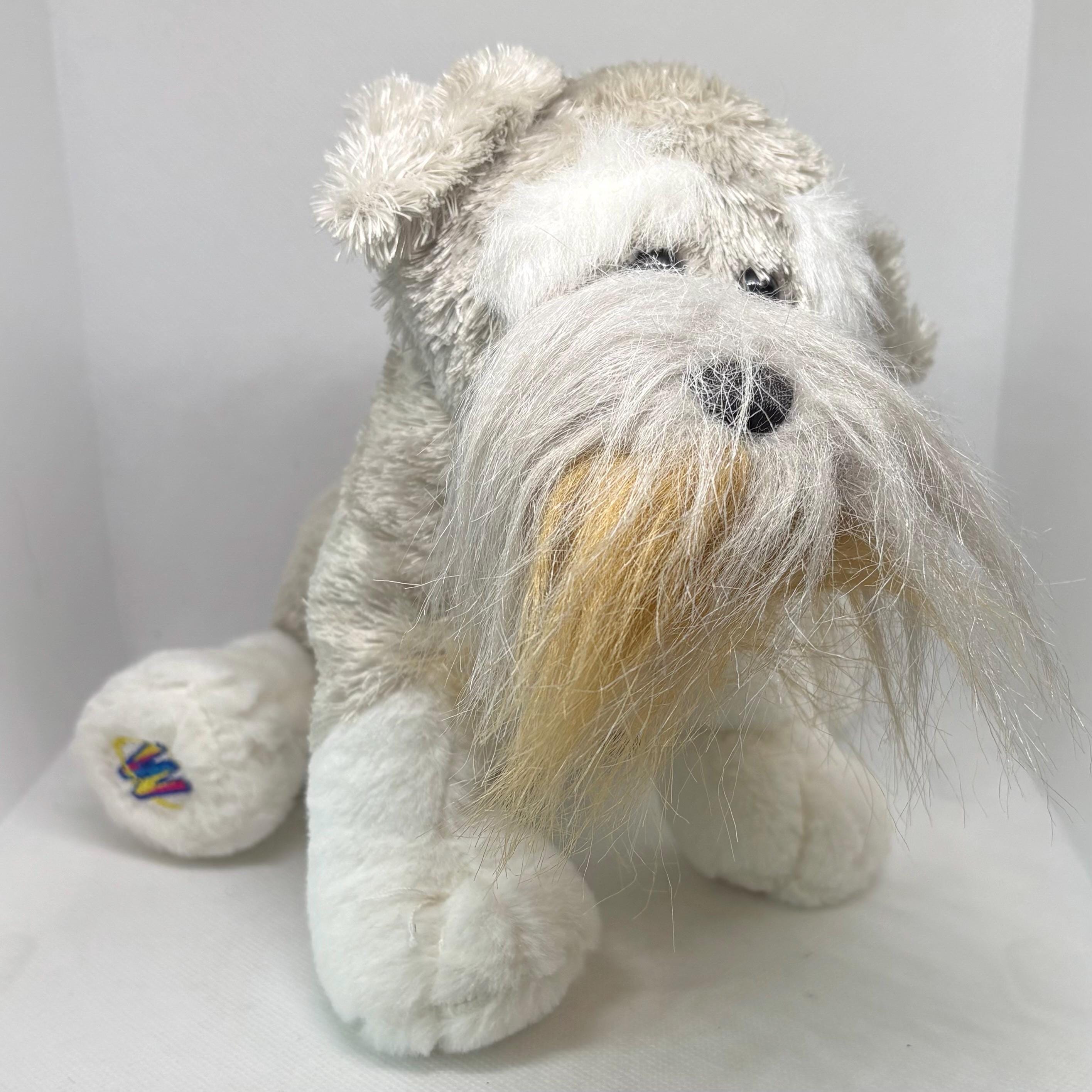 Vintage Webkinz Schnauzer Dog Plush With No Code, HM159 Ganz Plush
