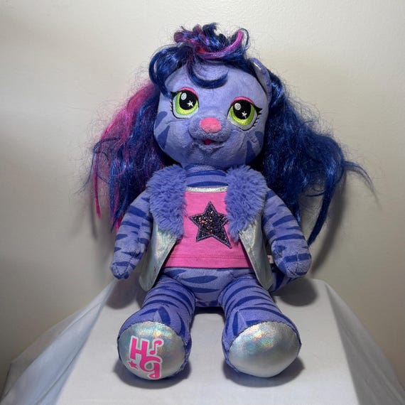 Honey Girls Teegan Build-a-bear Purple Tiger Cat Rock Star HG