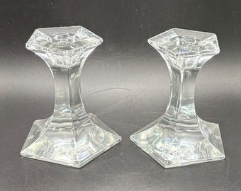 Portacandele vintage in cristallo Riedel - Elegante decorazione da tavola in cristallo tagliato