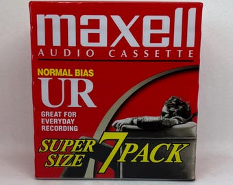 Maxell Audio Cassette Normal Bias UR 90 minutes/135m 7 Pack
