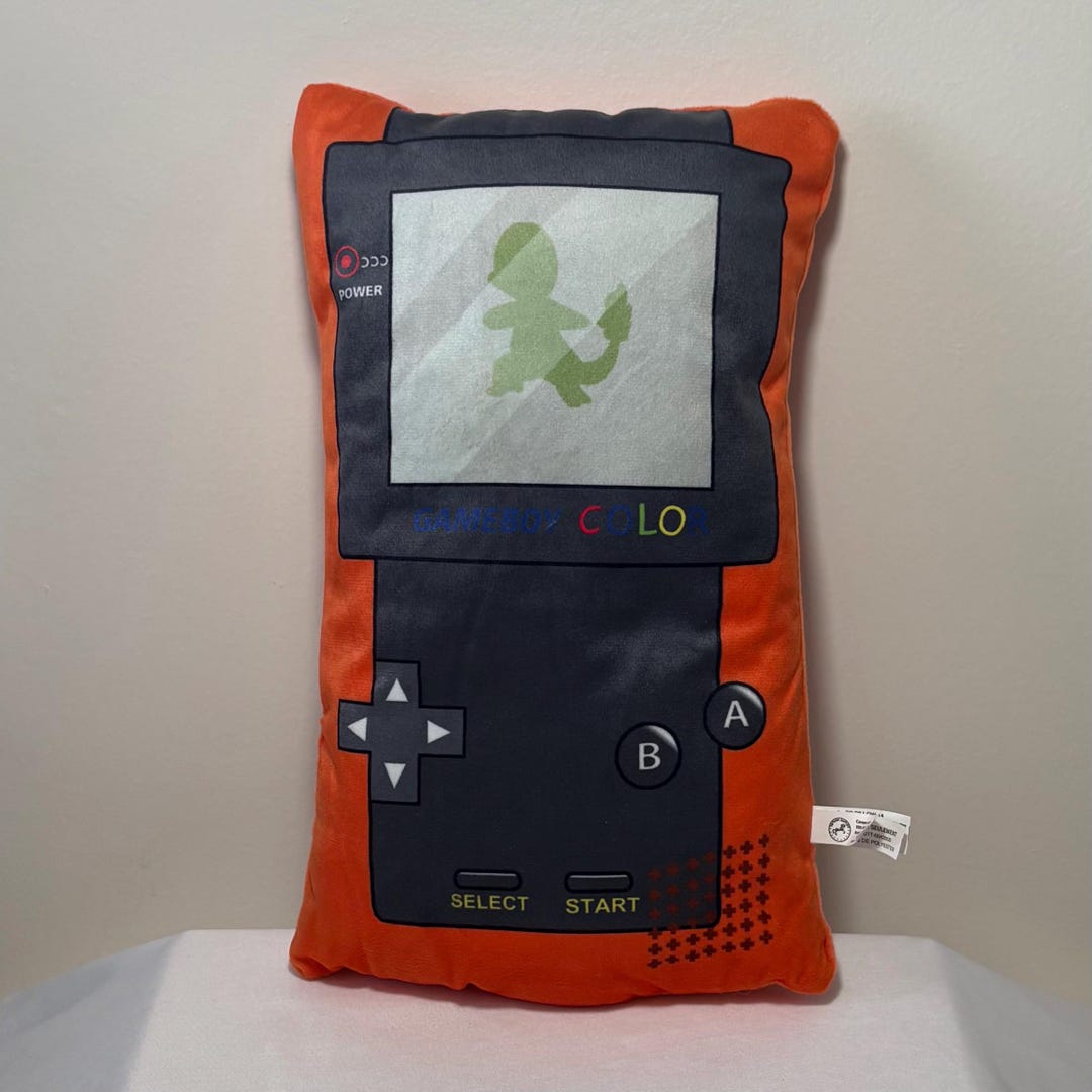 Pokémon Charmander Game Boy Color Plush Pillow | Nintendo-style Gaming ...