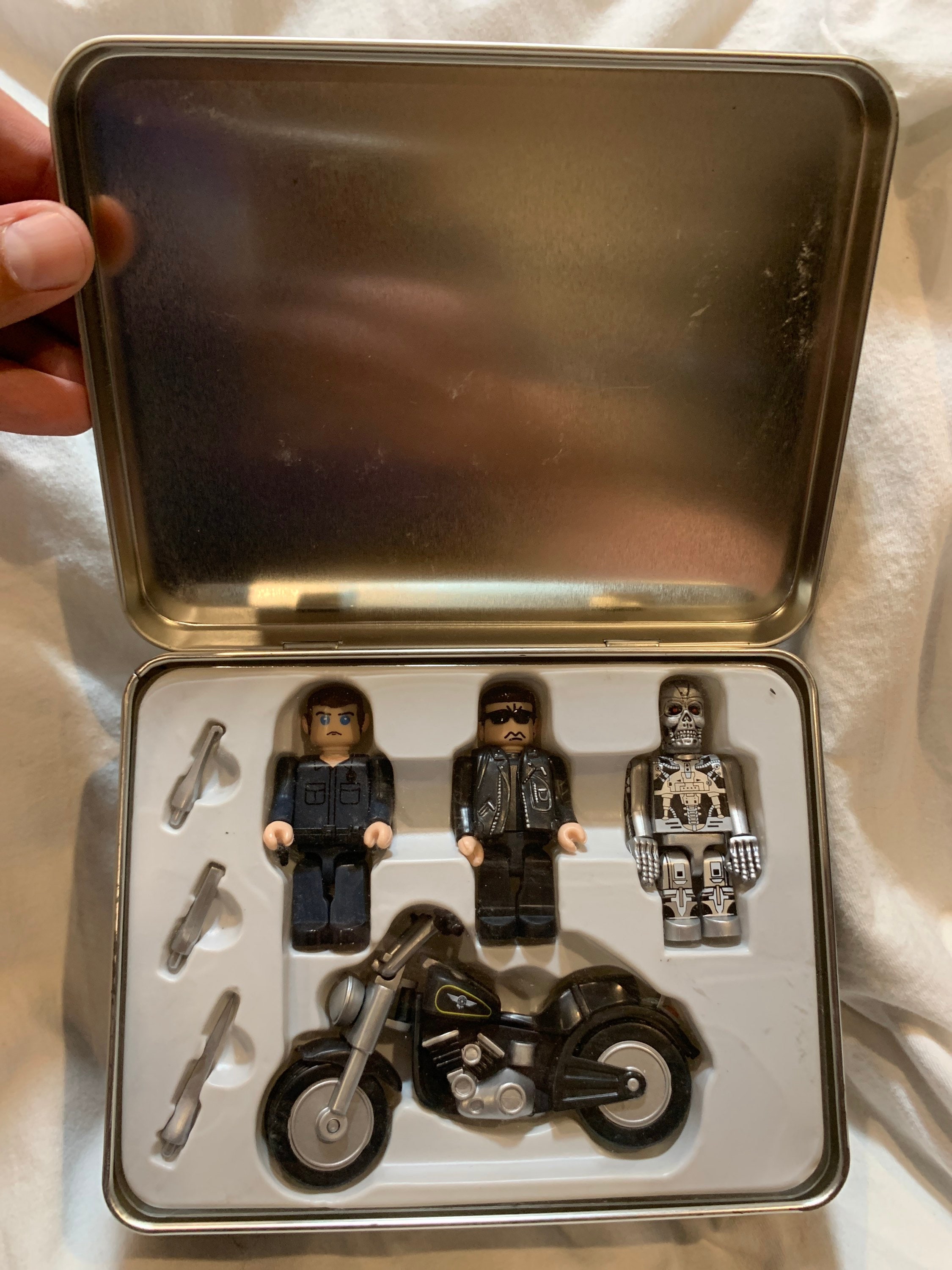 T2 Terminator 2 Judgment Day Cube Figures With Bike Tin Can