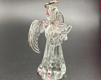 Faithful Guardians Comfort Angel with Dove Glass Figurine – Spiritual Gift – Guardian Angel Statue