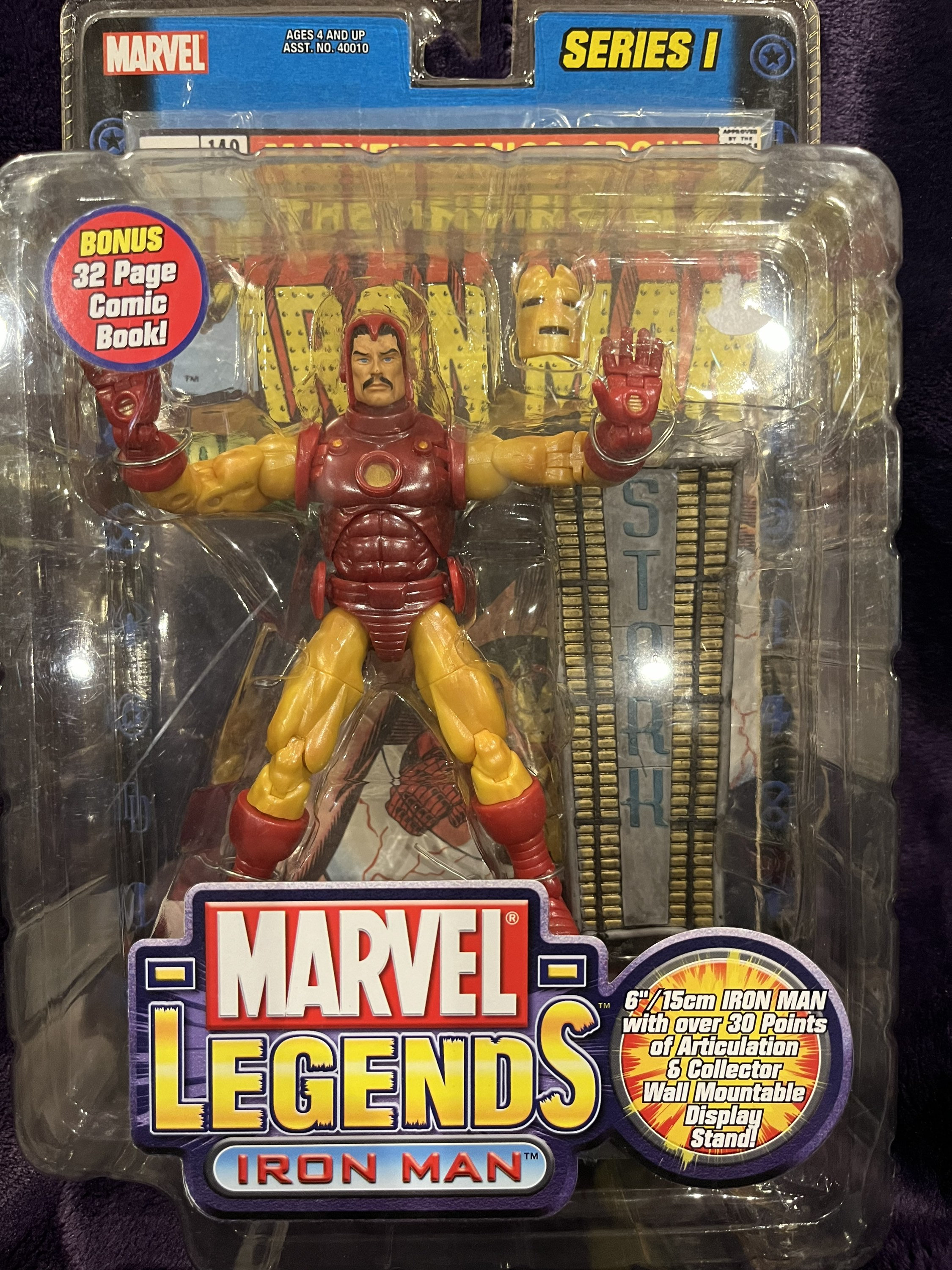 Marvel Legends Iron Man Series 1 Action Figure With Display Stand
