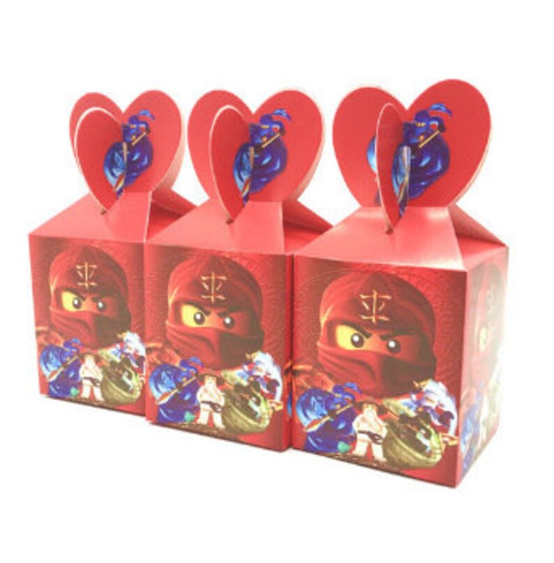 Sweety 6pcs Candy Cake Box for Red Kai Ninjgo Kids Party Favor Supplies Sweety 6pcs Candy Cake Box for Red Kai Ninjgo Kids Party Favor Supplies