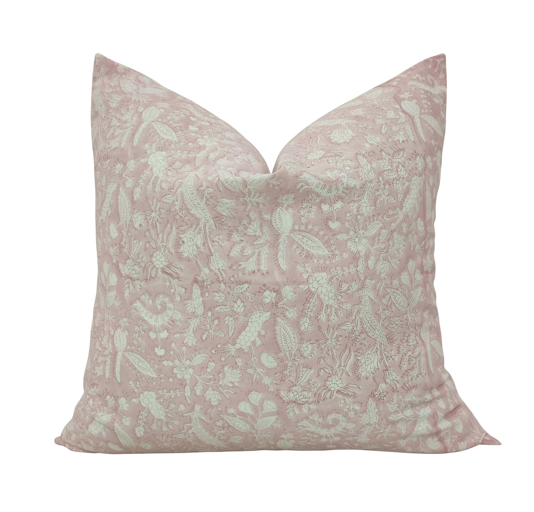 Block Print Bedsheet for Summer – Pink Floral with Pillow Covers (Fine Cotton)