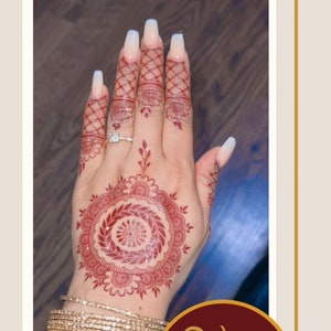 Henna Style Temporary Tattoo Stickers- Henna tattoo- Henna sticker- Latest Henna- Red henna- black henna- tattoo