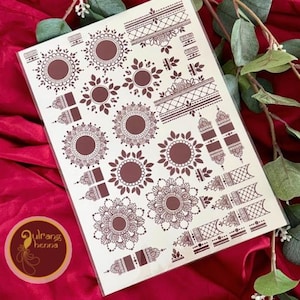 Henna Tattoo Stickers – Easy & Mess-Free Temporary Mehndi Designs