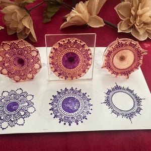 Stamps- Stamp Art- Vintage stamps- Floral Stamps- Henna Stamps- Mehndi Stamps- henna tools- Thappa image 7