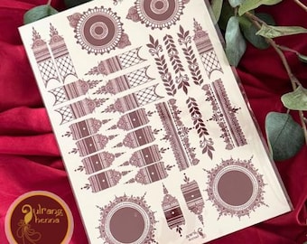 Hennatattoostickers – gemakkelijke en rommelvrije tijdelijke mehndi-ontwerpen