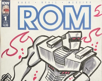 Couverture du croquis de ROM THE SPACEKNIGHT dessinée par Ryan Dunlavey (Action Philosophers, M.O.D.O.K., The Illustrated Al).