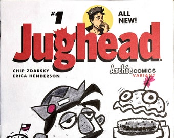 Couverture du croquis JUGHEAD (en tant que Muppet !) d'Archie Comics dessinée par Ryan Dunlavey (Action Philosophers, M.O.D.O.K., The Illustrated Al).