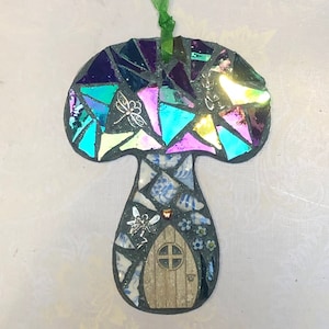 Enchanted Wood Toadstool Fairyhouse Mosaic