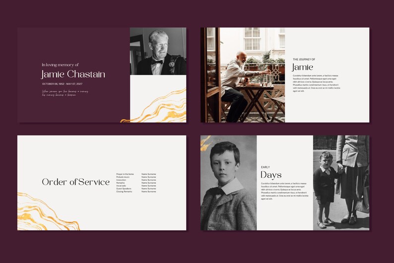 Funeral SLIDESHOW Presentation Template in Loving Memory - Etsy