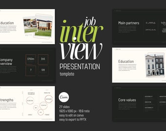 Job Interview Presentation Canva Template