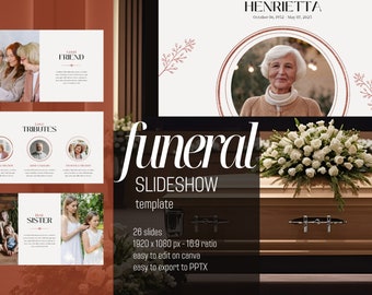 Funeral Slideshow Template - Floral Memorial Slide Show