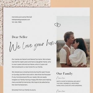 Home Offer Letter Template, Elegant Note to Seller, Beautiful Editable Buyer Presentation for House Owner, Modern Proposal with Photo 2024 image 4