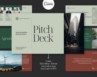 Business Pitch Deck Template, Clean Canva Presentation Design, Simple Editable Marketing Slide Deck, Creative Proposal, Technology Company