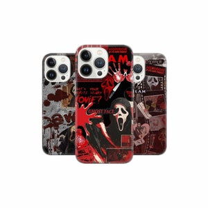 Scream Phone Case Fear Cover pour iPhone 16 15 14 13 12 Pro Xs Samsung S24 S23 S22 FE A25 A15 Pixel 9 8A 7