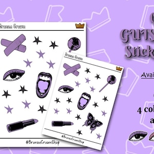Guts Album - Sticker Sheet - 2 sizes available | Sticker Sheet | Planner Sticker | Journal |