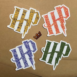 HP - House Colour - Wizard - Magic - Die Cut - Easy peel | Laptop Decal | Vinyl Sticker|