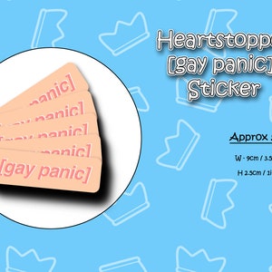 Heart stopper Gay Panic - | Sticker Sheet | Planner Sticker | Journal |