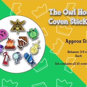 The Owl House Guild Covens Inspired - TV Series -  Set of 10 Die Cut Stickers | Planner Sticker | Journal |