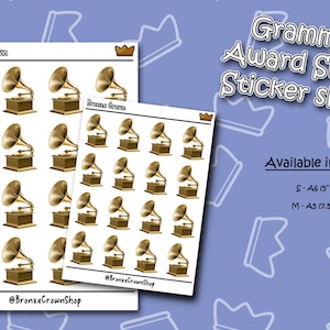 Award Show - Stickervel - 2 maten verkrijgbaar | Stickervel | Plannersticker | Journaal | Stickerversieringen