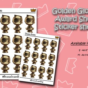 Award Show - Stickervel - 2 maten beschikbaar | Stickervel | Plannersticker | Dagboek | Stickerdecoraties