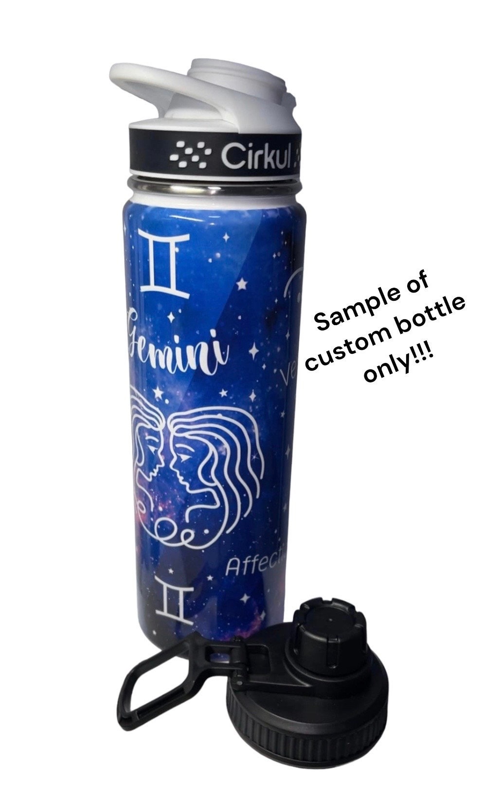 Llama Embroidered Look Design 16 Ounce Water Bottle Cirkul TM Lid  Compatible 