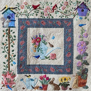Garden Party PDF Appliqué Complete Quilt Pattern
