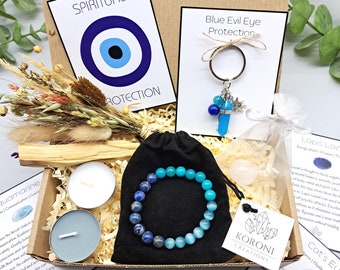 ENERGY PROTECTION Gift Box for Women, Gift Ideas for New Beginning, Traveling Protection Gift Ideas, Energy Shield Crystals Gift Set for Her