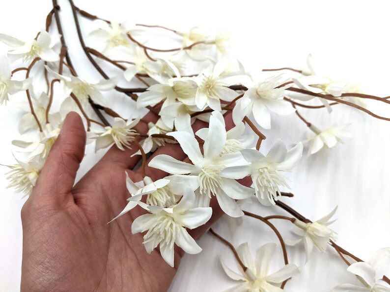 Artificial Jasmine Flowers Artificial Flowers on Stem Faux Etsy