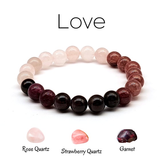 Rose quartz bracelet to attract love shop