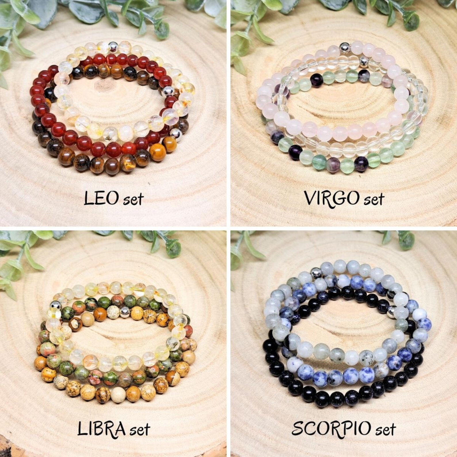 CAPRICORN Zodiac Bracelets, Crystals for Capricorn, Birthstone Jewelry ...