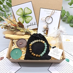 ABUNDANCE Gift Box, Abundance Crystals, Good Luck Gift Set, Prosperity Gift Set, Wish You Good Lucky, New Start Crystals, Good Luck Crystals