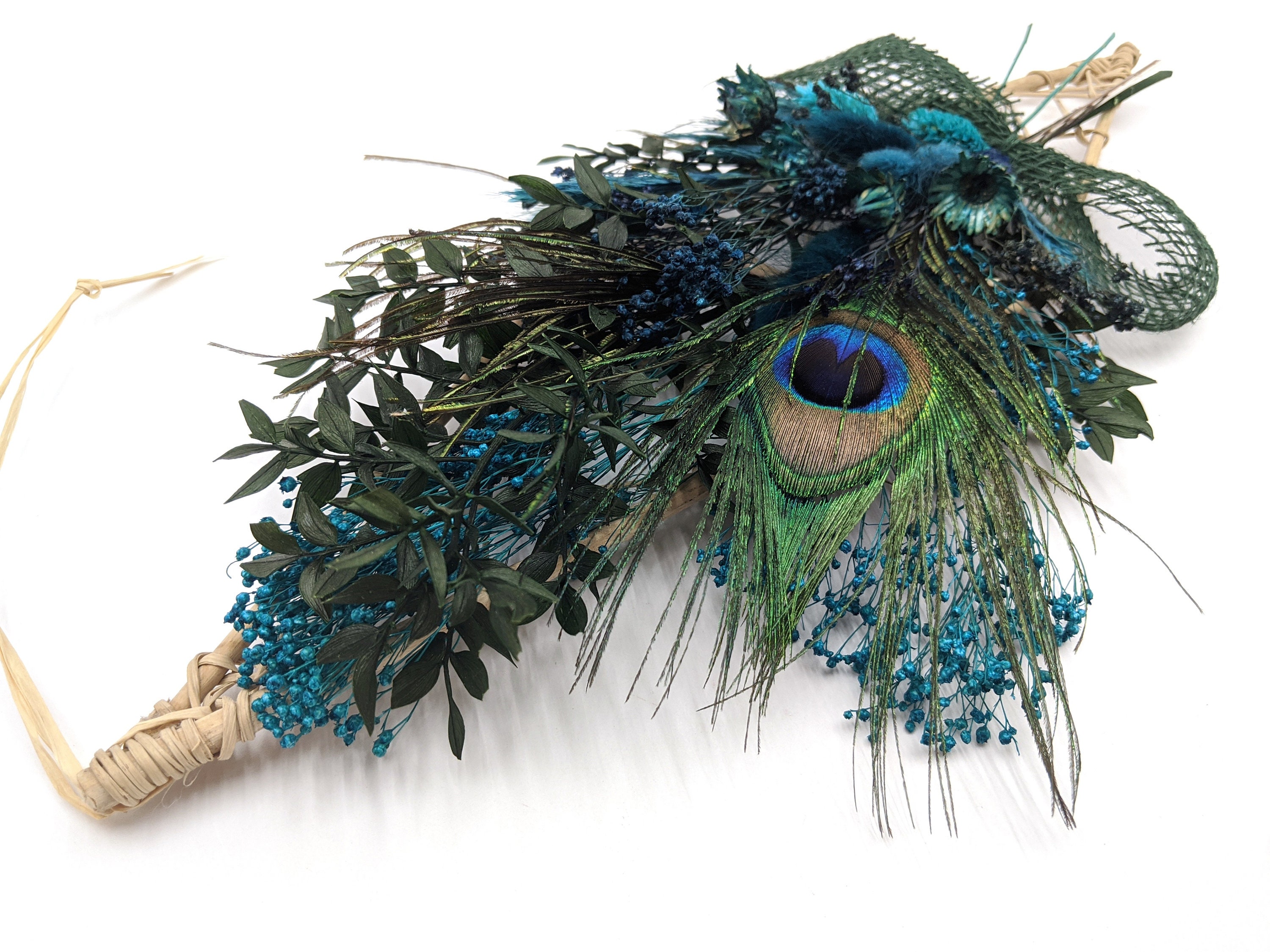 Peacock Feather Wall Hanging Real Feather Wall Decor Peacock Etsy